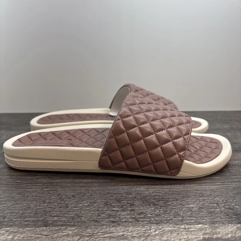 APL‎ Slides Men's 10 Lusso Mauve Beachwood/Pristine Leather Sandals NEW